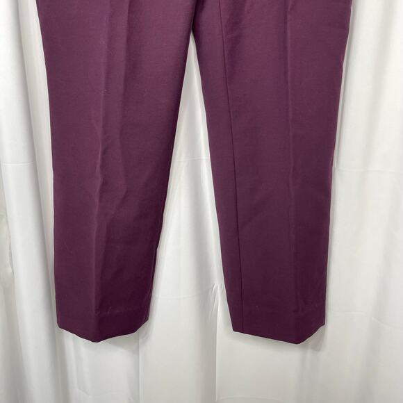 Chico's slacks trousers pants women's 14 purple eggplant straight leg work wear - Picture 4 of 14
